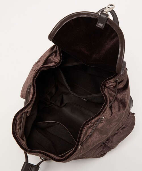 BEAUTY&YOUTH UNITED ARROWS(ビューティーアンドユースユナイテッドアローズ)の「ベルベット ミニ リュック(バックパック/リュック・レディース・ブラック/ダークブラウン・FREE)」の14枚目の写真