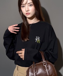 ゆったり 着やすい ルーズシルエット 刺繍 ワンポイント ロンT