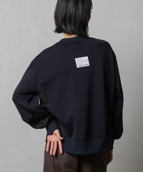 MARECHAL TERRE（マルシャルテル）の「コンビネーショントップス（スウェット・レディース・チャコールグレー/ネイビー/ブラック/カーキ・MEDIUM）」の6枚目の写真