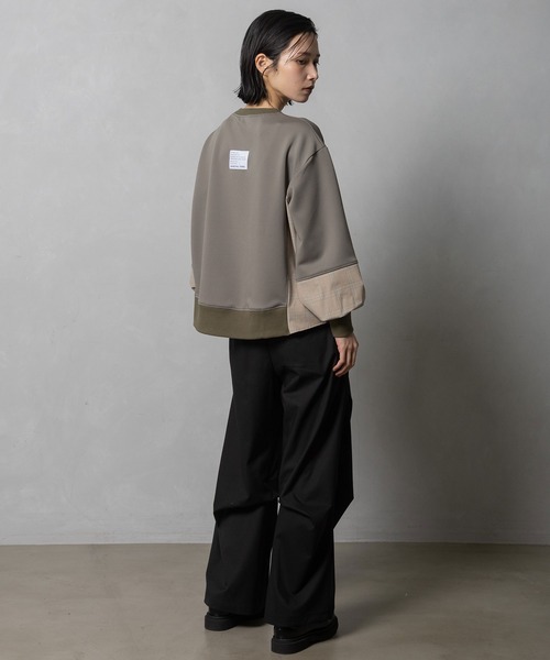 MARECHAL TERRE（マルシャルテル）の「コンビネーショントップス（スウェット・レディース・チャコールグレー/ネイビー/ブラック/カーキ・MEDIUM）」の12枚目の写真