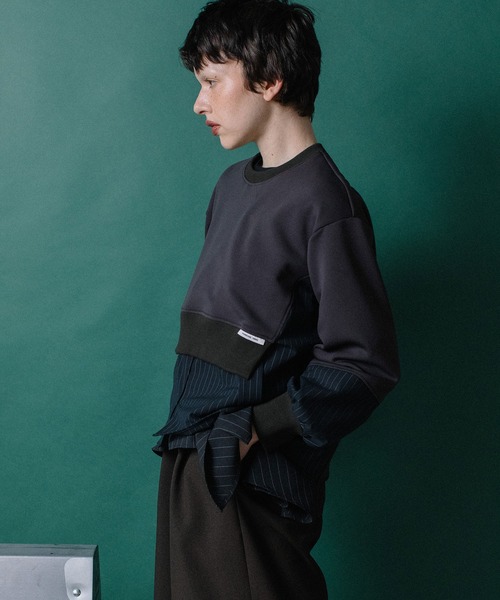 MARECHAL TERRE（マルシャルテル）の「コンビネーショントップス（スウェット・レディース・チャコールグレー/ネイビー/ブラック/カーキ・MEDIUM）」の19枚目の写真