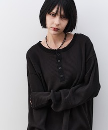 CASPER JOHN AIVER（キャスパージョンアイバー）の「AIVER　ヘビーワッフルヘンリーネックL/S TEE（Tシャツ/カットソー）」