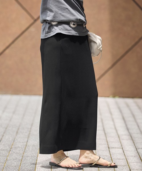 IENA(イエナ)の「《追加2》ストレッチジョーゼット Iラインスカート(スカート・レディース・ブラウン/ブラック・40/38/36)」の5枚目の写真