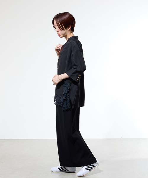 IENA(イエナ)の「《追加2》ストレッチジョーゼット Iラインスカート(スカート・レディース・ブラウン/ブラック・40/38/36)」の15枚目の写真
