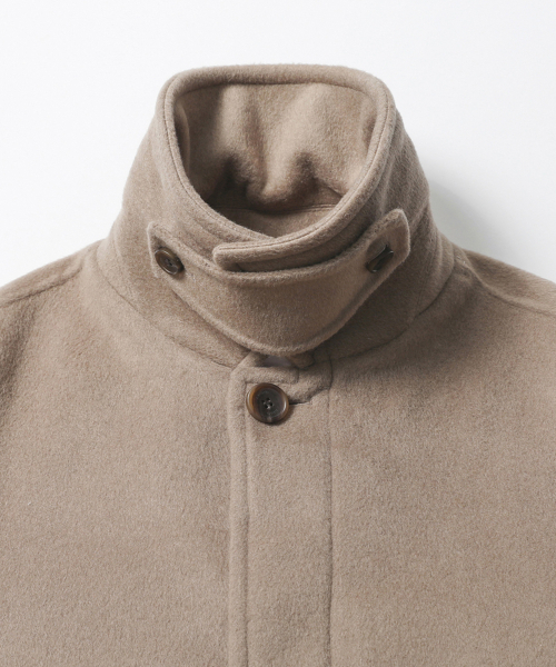 ADHOC（アドホック）の「男女共用セミオーバーバルマカンコート (DK-BEIGE) (HBAHCA1)（チェスターコート・レディース・その他・FREE/100/95/105）」の3枚目の写真