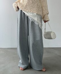 DouDou（ドゥドゥ）の「【完売カラー追加/SAKURA企画】ラメドロストDD刺繍スウェットパンツ（スウェットパンツ）」