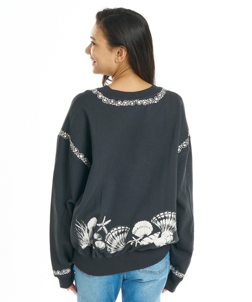 BILLABONG(ビラボン)の「BILLABONG ウィメンズ SEA TREASURE KENDAL CREW FLC トレーナー 【2026年秋冬モデル】/ビラボンプルオーバースウェット(スウェット・レディース・ブラック系その他・MEDIUM)」の9枚目の写真