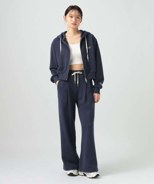 Champion（チャンピオン）の「【Champion(チャンピオン）】ワイドスウェットパンツ（スウェットパンツ・レディース・ネイビー/オートミール・FREE）」の15枚目の写真