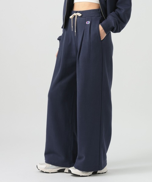 Champion（チャンピオン）の「【Champion(チャンピオン）】ワイドスウェットパンツ（スウェットパンツ・レディース・ネイビー/オートミール・FREE）」の18枚目の写真