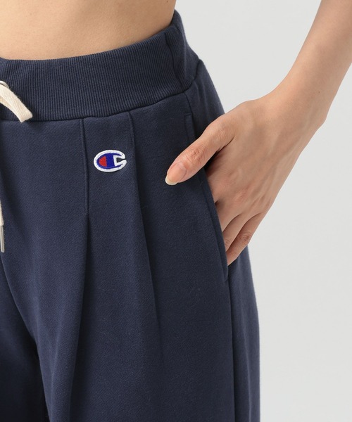 Champion（チャンピオン）の「【Champion(チャンピオン）】ワイドスウェットパンツ（スウェットパンツ・レディース・ネイビー/オートミール・FREE）」の12枚目の写真