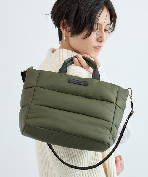 BARNYARDSTORM（バンヤードストーム）の「BARNYARDSTORM / 軽量2WAYパフトートBAG【撥水 / WEB限定カラー】（トートバッグ・レディース・ブラック/レッド/カーキ/ブラウン・FREE）」の3枚目の写真