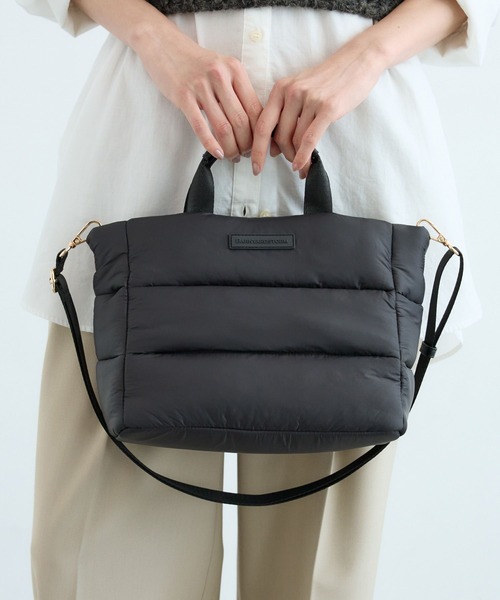 BARNYARDSTORM（バンヤードストーム）の「BARNYARDSTORM / 軽量2WAYパフトートBAG【撥水 / WEB限定カラー】（トートバッグ・レディース・ブラック/レッド/カーキ/ブラウン・FREE）」の2枚目の写真