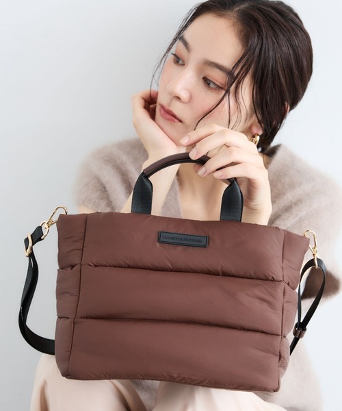 BARNYARDSTORM（バンヤードストーム）の「BARNYARDSTORM / 軽量2WAYパフトートBAG【撥水 / WEB限定カラー】（トートバッグ・レディース・ブラック/レッド/カーキ/ブラウン・FREE）」の5枚目の写真