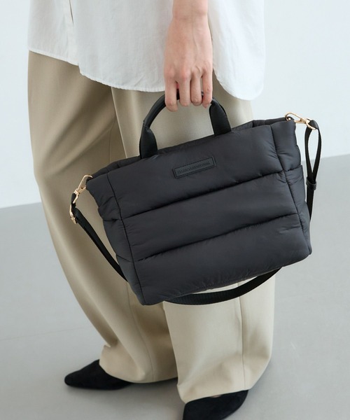 BARNYARDSTORM（バンヤードストーム）の「BARNYARDSTORM / 軽量2WAYパフトートBAG【撥水 / WEB限定カラー】（トートバッグ・レディース・ブラック/レッド/カーキ/ブラウン・FREE）」の12枚目の写真