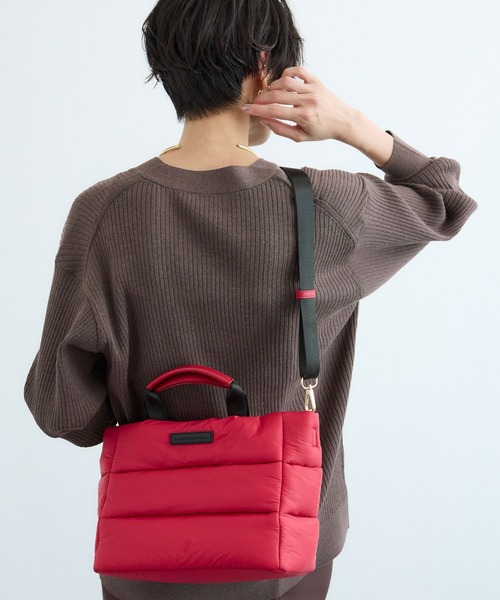 BARNYARDSTORM（バンヤードストーム）の「BARNYARDSTORM / 軽量2WAYパフトートBAG【撥水 / WEB限定カラー】（トートバッグ・レディース・ブラック/レッド/カーキ/ブラウン・FREE）」の17枚目の写真