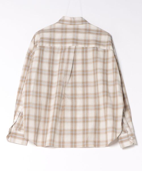 LARUTA(ラルータ)の「【LARUTA】シアーチェック柄シャツ(シャツ/ブラウス・レディース・ベージュ/グレー/ブラック・FREE)」の4枚目の写真