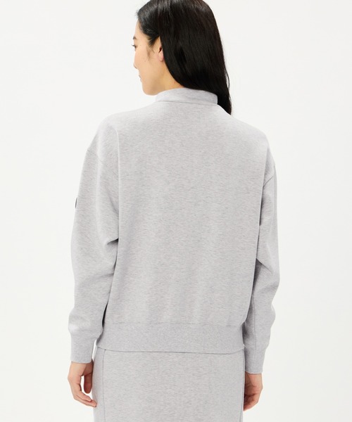 and per se(アンパスィ)の「ショットスムーザースウェット長袖モックネックプルオーバー(レディース)(スウェット・レディース・エメラルド/ネイビー・M/L)」の6枚目の写真