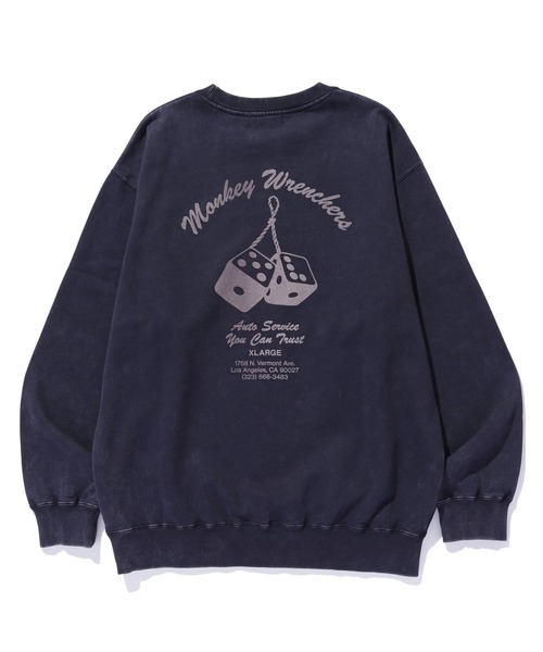 XLARGE(エクストララージ)の「MONKEY WRENCHERS CREWNECK SWEATSHIRT(スウェット・メンズ・ブラウン/ブラック/パープル・XL/S/L/M)」の1枚目の写真