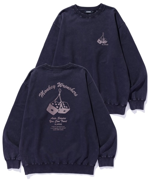 XLARGE(エクストララージ)の「MONKEY WRENCHERS CREWNECK SWEATSHIRT(スウェット・メンズ・ブラウン/ブラック/パープル・XL/S/L/M)」の4枚目の写真