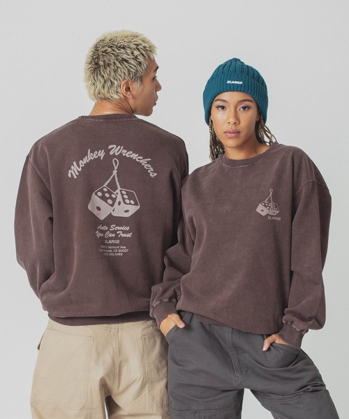 XLARGE(エクストララージ)の「MONKEY WRENCHERS CREWNECK SWEATSHIRT(スウェット・メンズ・ブラウン/ブラック/パープル・XL/S/L/M)」の10枚目の写真