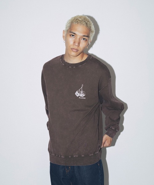 XLARGE(エクストララージ)の「MONKEY WRENCHERS CREWNECK SWEATSHIRT(スウェット・メンズ・ブラウン/ブラック/パープル・XL/S/L/M)」の7枚目の写真
