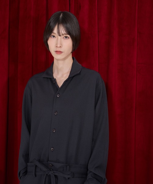 Nora Lily(ノラリリー)の「【Nora Lily】Oversized Shirt All-in-one(つなぎ/オールインワン・レディース・ブラウン/ブラック/グレー・FREE)」の7枚目の写真