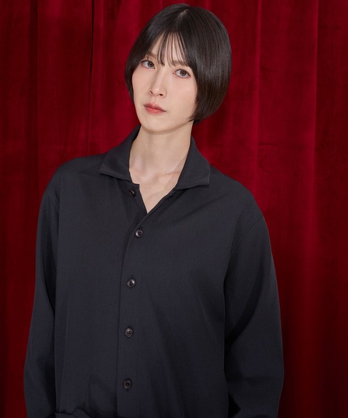 Nora Lily(ノラリリー)の「【Nora Lily】Oversized Shirt All-in-one(つなぎ/オールインワン・レディース・ブラウン/ブラック/グレー・FREE)」の10枚目の写真