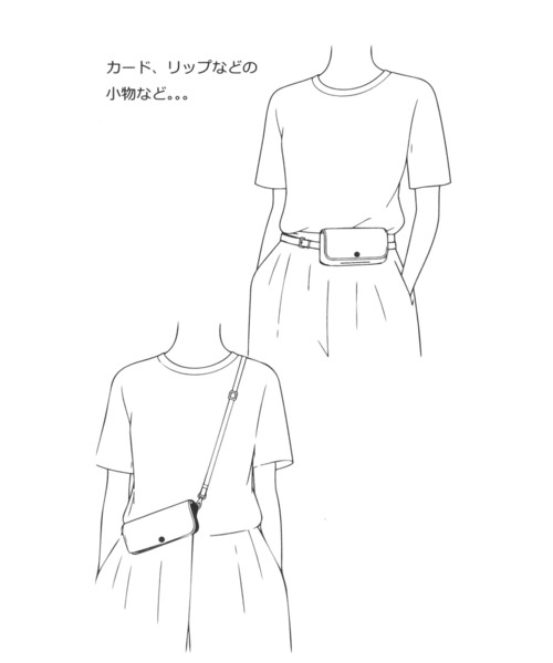 GLOBAL WORK（グローバルワーク）の「ウェストポーチ/1066509（ボディバッグ/ウエストポーチ・レディース・ブラック/ダークブラウン・FREE）」の12枚目の写真