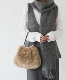 russet | エコファー巾着ショルダーバッグ(ショルダーバッグ)
