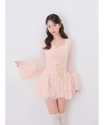 Airy frill knit three piece setup(eme11167)