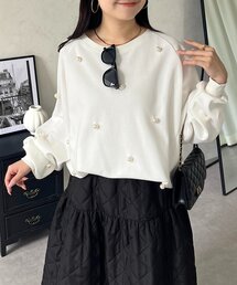 オーバーサイズパールスウェット