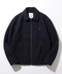 2026AW U.S. POLO ASSN./ユーエスポロアッス フェイクウール メルトン 襟ジップブルゾン スウィングトップジャケットレディース メンズ