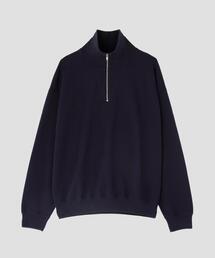 Y（ワイ）の「Ｙ / ORGANIC COTTON BLEND HEAVY WEIGHT FLEECE HALF ZIP（Tシャツ/カットソー）」