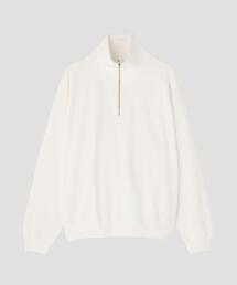 Y（ワイ）の「Ｙ / ORGANIC COTTON BLEND HEAVY WEIGHT FLEECE HALF ZIP（Tシャツ/カットソー）」