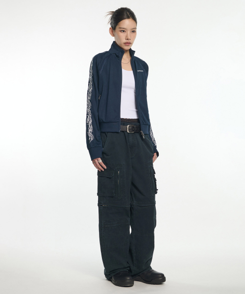 NOMANUAL(NOMANUAL)の「刺繍トライバルトラックトップ - ネイビー(ナイロンジャケット・レディース・その他・SMALL/MEDIUM/LARGE)」の5枚目の写真