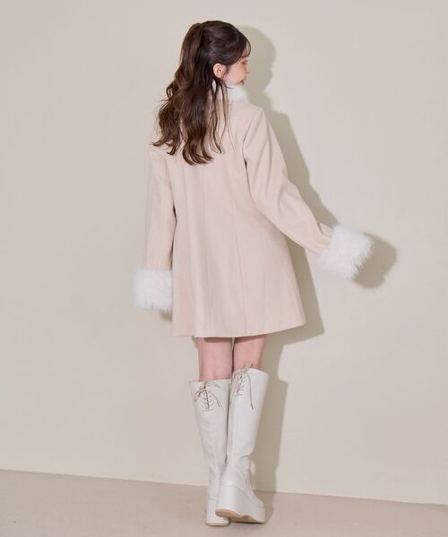 MAJESTIC LEGON（マジェスティックレゴン）の「マルチwayキラキラリボンミディコート（その他アウター・レディース・ピンクベージュ/ライトブルー/チャコールグレー/ブラック・SMALL/MEDIUM/X-SMALL/LARGE）」の19枚目の写真