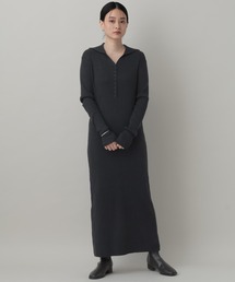 【Sサイズ展開】エリツキリブニットワンピース