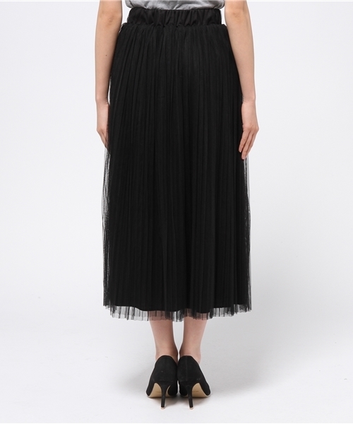 Re:EDIT（リエディ）の「[Re:EDIT/リエディ]＜2016 SS春新作＞[リエディオリジナル]ロング丈プリーツチュールスカート（スカート・レディース・ベージュ/ネイビー/ホワイト/ブラック/グレー・MEDIUM）」の8枚目の写真
