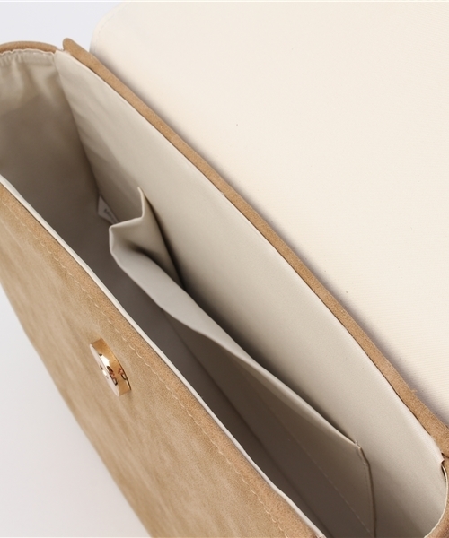 Khaju（カージュ）の「Khaju: ラウンドバイカラーバッグ（ショルダーバッグ・レディース・ライトグレー/キャメル・ONE SIZE）」の6枚目の写真