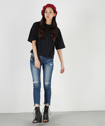 MOUSSY | fringe cropped Skinny2(デニムパンツ)