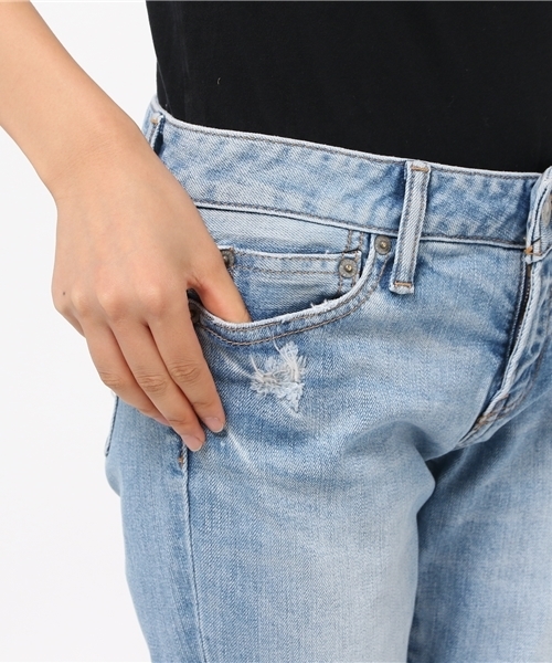 MOUSSY（マウジー）の「fringe cropped Skinny2（デニムパンツ・レディース・ブルー/ライトブルー・24inch/25inch/26inch/27inch）」の12枚目の写真