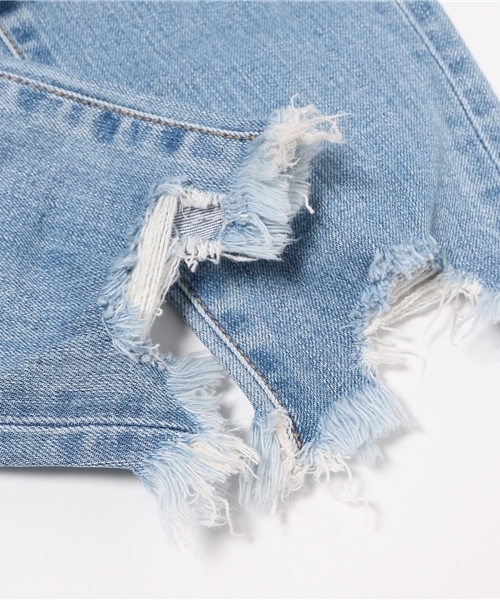 MOUSSY（マウジー）の「fringe cropped Skinny2（デニムパンツ・レディース・ブルー/ライトブルー・24inch/25inch/26inch/27inch）」の14枚目の写真