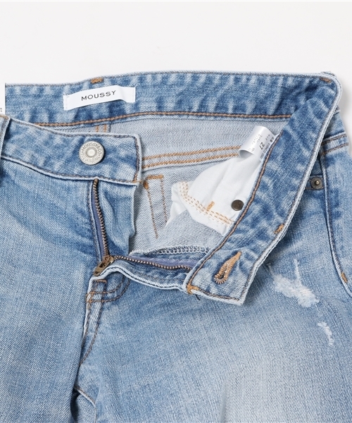 MOUSSY（マウジー）の「fringe cropped Skinny2（デニムパンツ・レディース・ブルー/ライトブルー・24inch/25inch/26inch/27inch）」の5枚目の写真