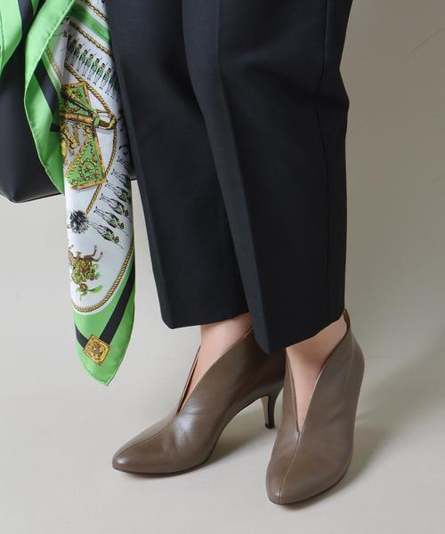 SHIPS for women（シップスフォーウィメン）の「スリットヒールショートブーツ◇（ブーティ・レディース・ベージュ系その他/ブラック・25/45/50/40/30/35）」の20枚目の写真