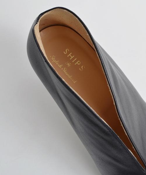 SHIPS for women（シップスフォーウィメン）の「スリットヒールショートブーツ◇（ブーティ・レディース・ベージュ系その他/ブラック・25/45/50/40/30/35）」の11枚目の写真