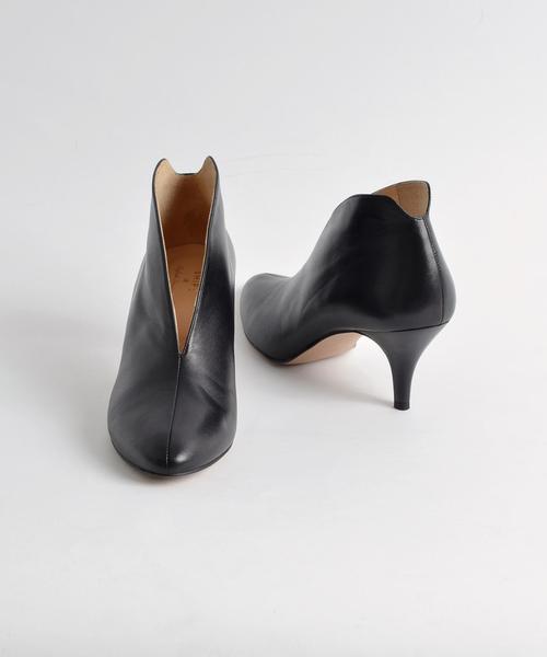 SHIPS for women（シップスフォーウィメン）の「スリットヒールショートブーツ◇（ブーティ・レディース・ベージュ系その他/ブラック・25/45/50/40/30/35）」の12枚目の写真