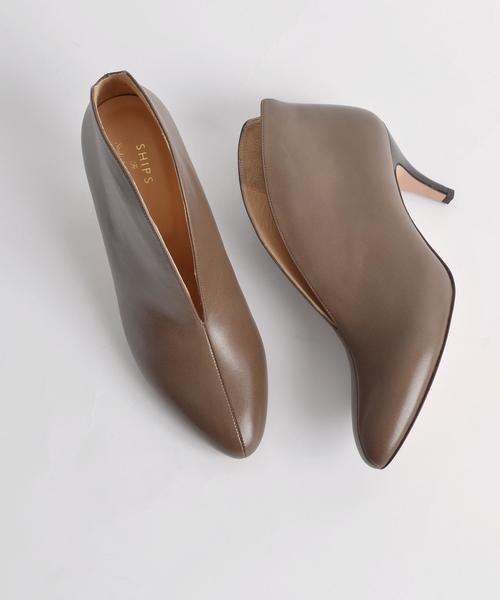 SHIPS for women（シップスフォーウィメン）の「スリットヒールショートブーツ◇（ブーティ・レディース・ベージュ系その他/ブラック・25/45/50/40/30/35）」の14枚目の写真