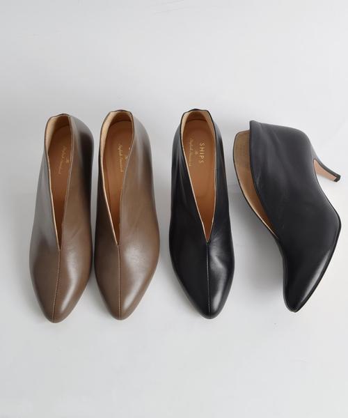 SHIPS for women（シップスフォーウィメン）の「スリットヒールショートブーツ◇（ブーティ・レディース・ベージュ系その他/ブラック・25/45/50/40/30/35）」の8枚目の写真