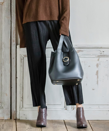 Re:EDIT | [リエディ]スエード細プリーツワイドパンツ[リエディオリジナル]ボトムス/パンツ/ワイドパンツ・ガウチョパンツ(その他パンツ)