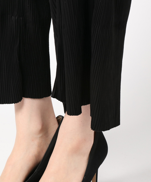 Re:EDIT（リエディ）の「[リエディ]スエード細プリーツワイドパンツ[リエディオリジナル]ボトムス/パンツ/ワイドパンツ・ガウチョパンツ（その他パンツ・レディース・ダークグリーン/マスタード/キャメル/ブラウン/ブラック/ワイン・MEDIUM/LARGE）」の12枚目の写真